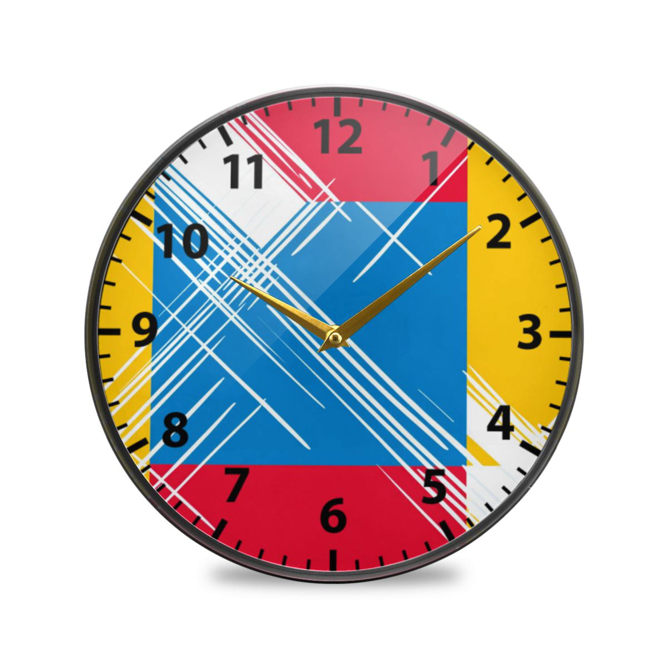 Artistic Geometric Patterns Wall Clock Modern Decor Acrylic Clock ...