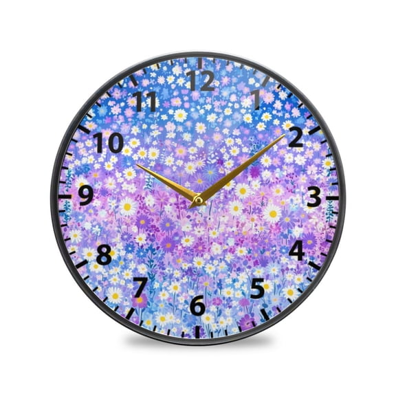 Dream Garden Wall Clock Modern Decor Acrylic Clock Golden Hands 9.5in