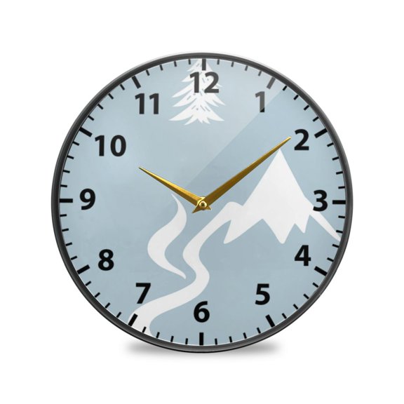 Minimalist Theme Design Wall Clock Modern Decor Acrylic Clock Golden Hands 9.5in