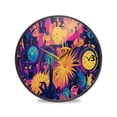 thumbnail image 1 of Acrylic Wall and Table Clock Party Festive Pattern 11.9in Modern Decor with Golden Hands, 1 of 12