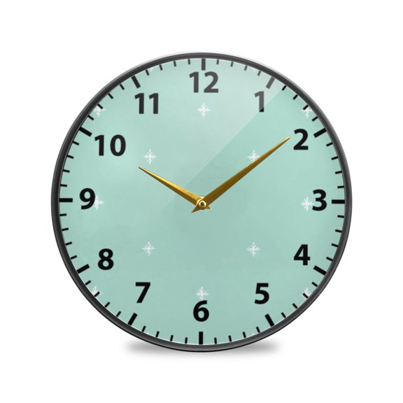 Polka Dots Wall Clock Modern Decor Acrylic Clock Golden Hands 9.5in