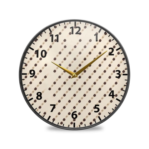 Stylish Dots Pattern Wall Clock Modern Decor Acrylic Clock Golden Hands 9.5in