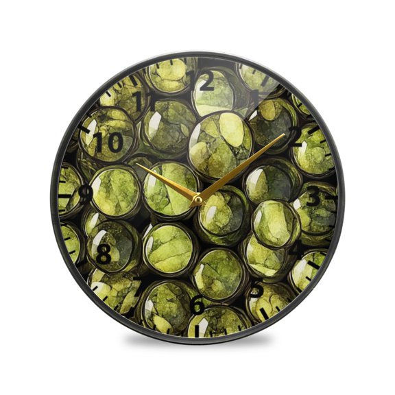Vibrant Water Droplets Wall Clock Modern Decor Acrylic Clock Golden Hands 9.5in