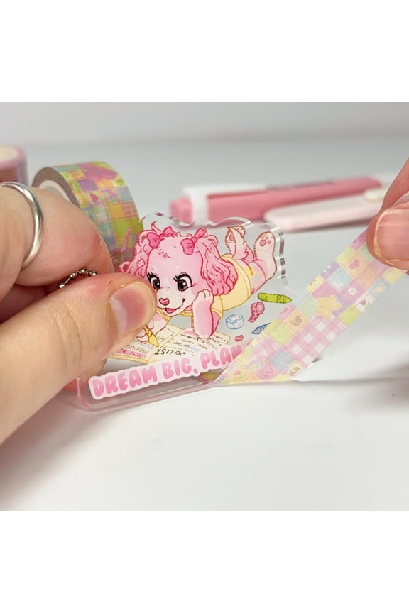 Acrylic Washi Cutter Charm Planuary Stationary Cute Keychain Pencil Case Charm (1 keychain)