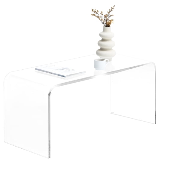 Acrylic Waterfall Side Table, Modern Style / Enhance Interior, Keep Glasses Handy