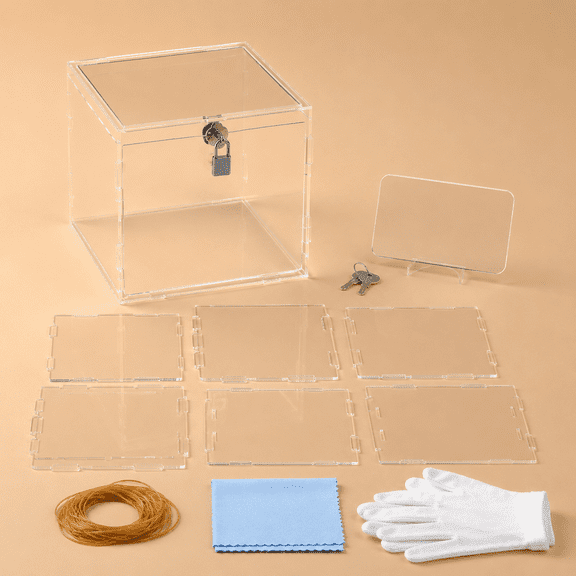 Acrylic Wedding Card Box with Lock Clear Large Letter Envelope Box Acrylic Wedding Gift Card Box Money Box for Reception Birthday Party Graduation Decorations