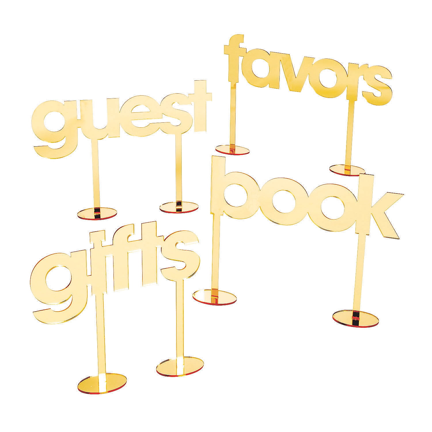 Sign Decor Set Acrylic Wedding Sign Set - 4Pc - Home Decor - 4 Pieces - Walmart.com