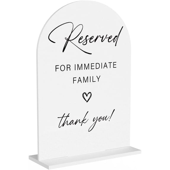 Acrylic Wedding Sign Wedding Signs for Ceremony Reserved for Immediate ...