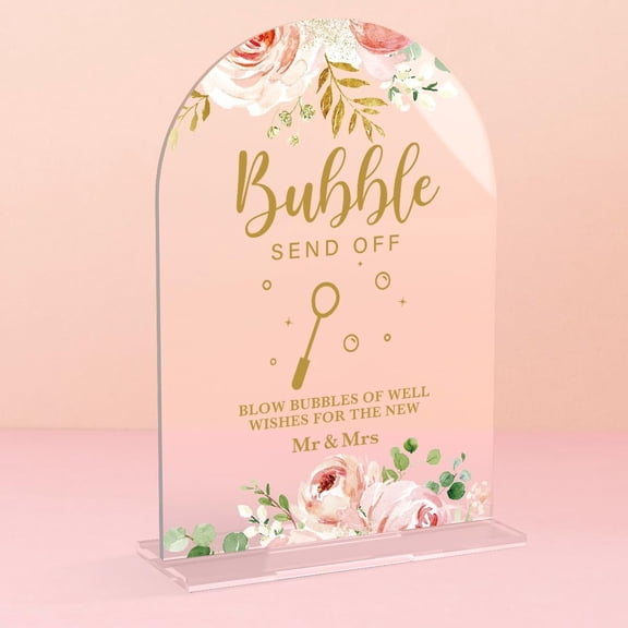 Acrylic Wedding Signs, Bridal Shower Decorations, Please Sign Our Guestbook Signs for Reception, Modern Calligraphy Arch Acrylic Table Top Sign for Wedding Reception