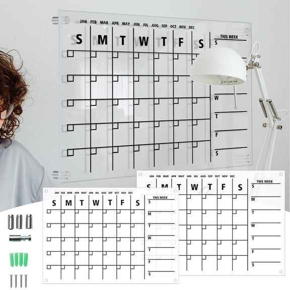 Acrylic Weekly Planner Small Wall Acrylic Weekly Planner Board Clear Dry Erases Calendar Planner Reusable Weekly Daily To Do List Board 1Ml