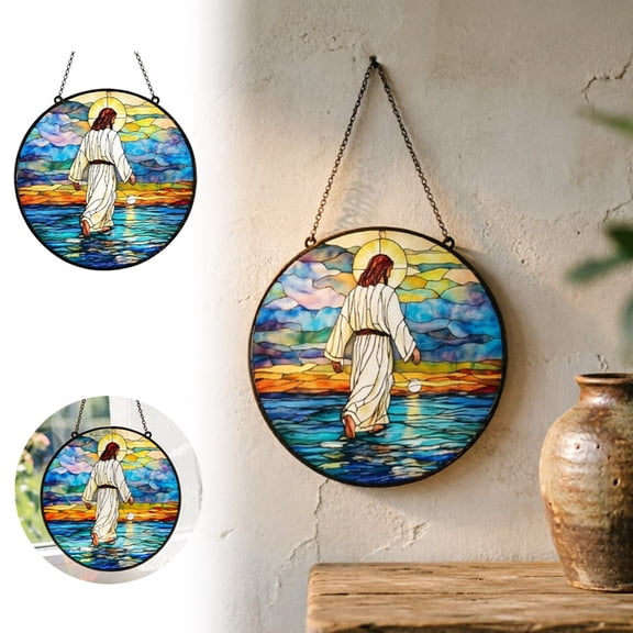 Acrylic Window Hanging For Door Window Sun Catching Indoor Outdoor Hanging Ornament Stained Glass Artwork for Window Display Garlands for Columns Animal Swing Car Ornament Wooden Beads Garland 10 Ft