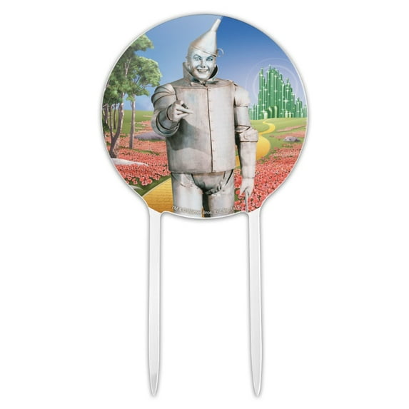 Acrylic Wizard of Oz Tin Man Character Cake Topper Party Decoration for Wedding Anniversary Birthday Graduation