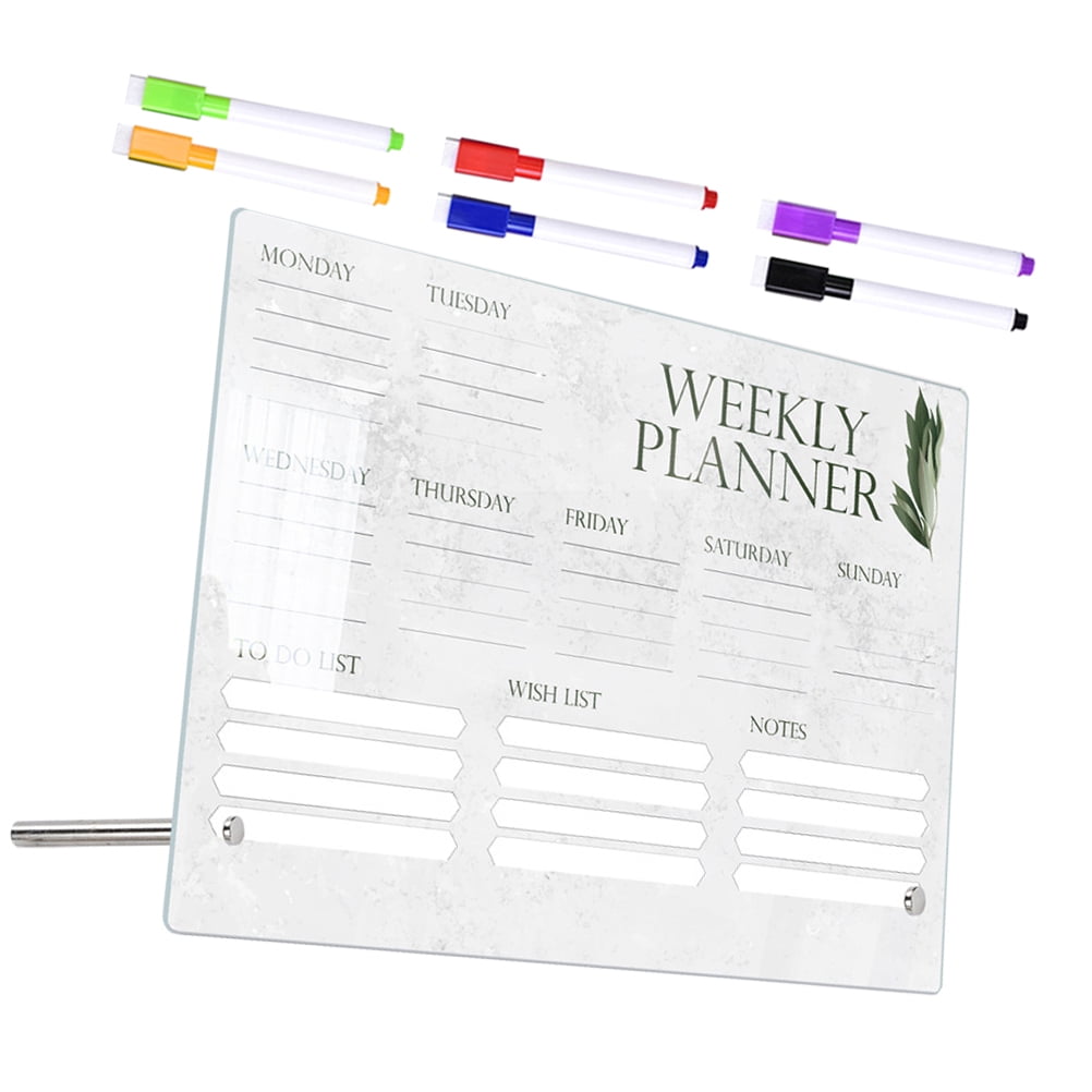 Acrylic Writing Board Desk Dry Erase Note Calendars Refrigerator Office