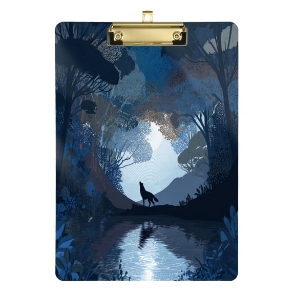 Acrylic Writing Board Gold 12.5*9 Inch Clipboards Transparent Acrylic Material Suitable For Office Classroom Teachers Fashion Bloggers Stationery Enthusiasts Flat Vector Animal Silhouette