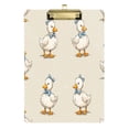 thumbnail image 1 of Acrylic Writing Board Gold 12.5*9 Inch Clipboards Transparent Acrylic Material Suitable For Office Classroom Teachers Fashion Bloggers Stationery Enthusiasts Cute Duck Seamless, 1 of 9