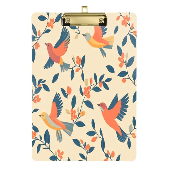Acrylic Writing Board Gold12.5*9 Inch Clipboards Transparent Acrylic Material Suitable For Office Classroom Teachers Fashion Bloggers Stationery Enthusiasts Flying Bird