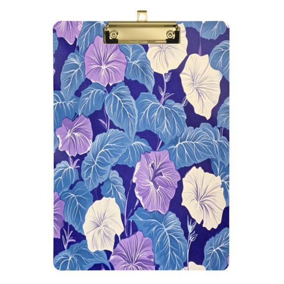 Acrylic Writing Board Gold12.5*9 Inch Clipboards Transparent Acrylic Material Suitable For Office Classroom Teachers Fashion Bloggers Stationery Enthusiasts Purple Morning Glory