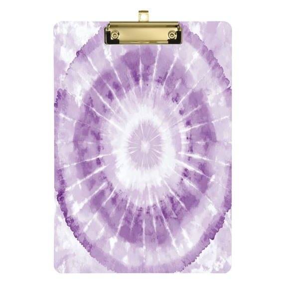 Acrylic Writing Board Gold12.5*9 Inch Clipboards Transparent Acrylic Material Suitable For Office Classroom Teachers Fashion Bloggers Stationery Enthusiasts Purple Tie Dye