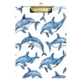 thumbnail image 1 of Acrylic Writing Board Gold12.5*9 Inch Clipboards Transparent Acrylic Material Suitable For Office Classroom Teachers Fashion Bloggers Stationery Enthusiasts Cartoon Cute Dolphin, 1 of 9
