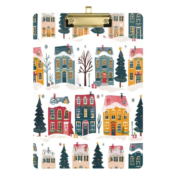 Acrylic Writing Board Gold12.5*9 Inch Clipboards Transparent Acrylic Material Suitable For Office Classroom Teachers Fashion Bloggers Stationery Enthusiasts Cartoon House