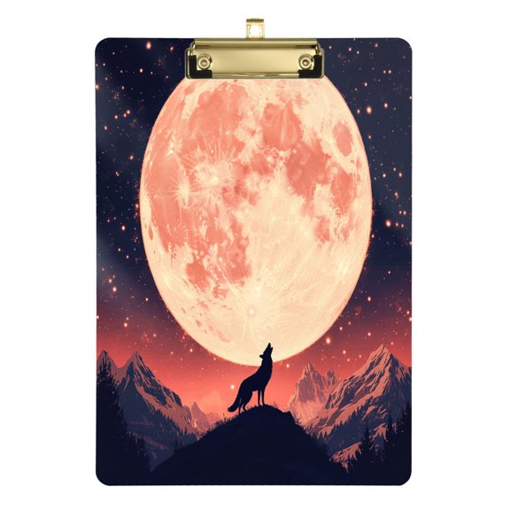 Acrylic Writing Board Gold12.5*9 Inch Clipboards Transparent Acrylic Material Suitable For Office Classroom Teachers Fashion Bloggers Stationery Enthusiasts Lone Wolf