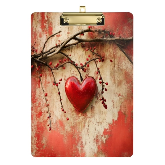 Acrylic Writing Board Gold12.5*9 Inch Clipboards Transparent Acrylic Material Suitable For Office Classroom Teachers Fashion Bloggers Stationery Enthusiasts Valentine's Day Lovely Love