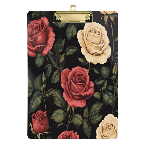 Acrylic Writing Board Gold12.5*9 Inch Clipboards Transparent Acrylic Material Suitable For Office Classroom Teachers Fashion Bloggers Stationery Enthusiasts Cool Rose