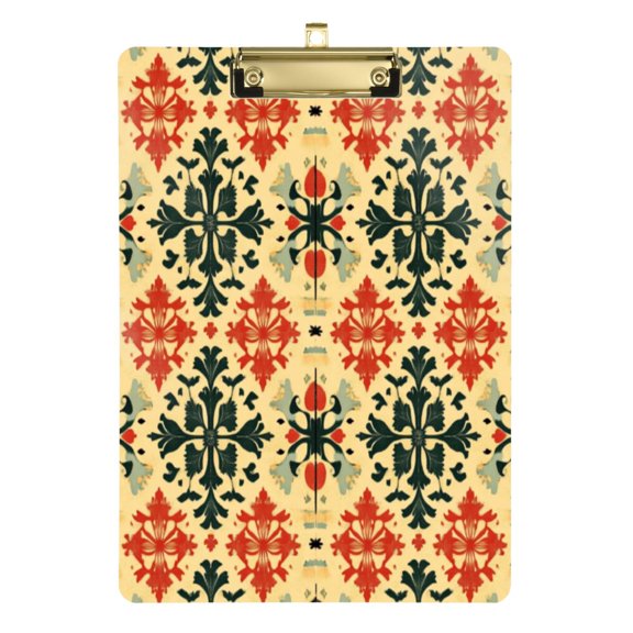 Acrylic Writing Board Gold12.5*9 Inch Clipboards Transparent Acrylic Material Suitable For Office Classroom Teachers Fashion Bloggers Stationery Enthusiasts Christmas Pattern
