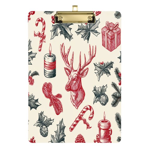 Acrylic Writing Board Silver 12.5*9 Inch Clipboards Transparent Acrylic Material Suitable For Office Classroom Teachers Fashion Bloggers Stationery Enthusiasts Beautiful Christmas Elements