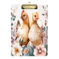 thumbnail image 1 of Acrylic Writing Board Silver 12.5*9 Inch Clipboards Transparent Acrylic Material Suitable For Office Classroom Teachers Fashion Bloggers Stationery Enthusiasts Two Cute Chickens, 1 of 9