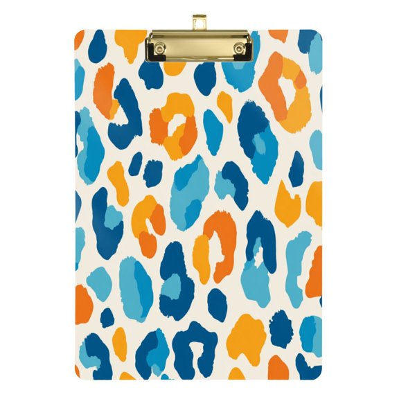 Acrylic Writing Board Silver 12.5*9 Inch Clipboards Transparent Acrylic Material Suitable For Office Classroom Teachers Fashion Bloggers Stationery Enthusiasts Vector Blue Spot Pattern
