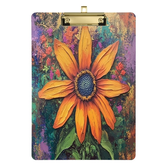 Acrylic Writing Board Silver12.5*9 Inch Clipboards Transparent Acrylic Material Suitable For Office Classroom Teachers Fashion Bloggers Stationery Enthusiasts Picturesque Flower