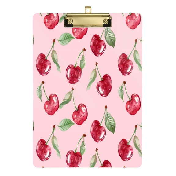 Acrylic Writing Board Silver12.5*9 Inch Clipboards Transparent Acrylic Material Suitable For Office Classroom Teachers Fashion Bloggers Stationery Enthusiasts Pink Cherry