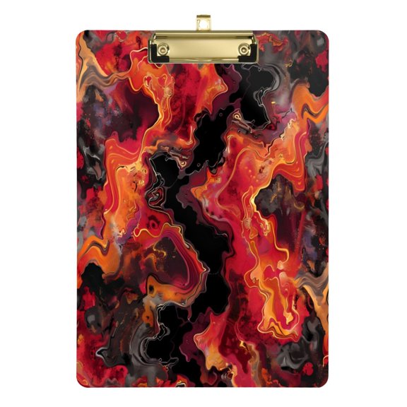 Acrylic Writing Board Silver12.5*9 Inch Clipboards Transparent Acrylic Material Suitable For Office Classroom Teachers Fashion Bloggers Stationery Enthusiasts Red Paste