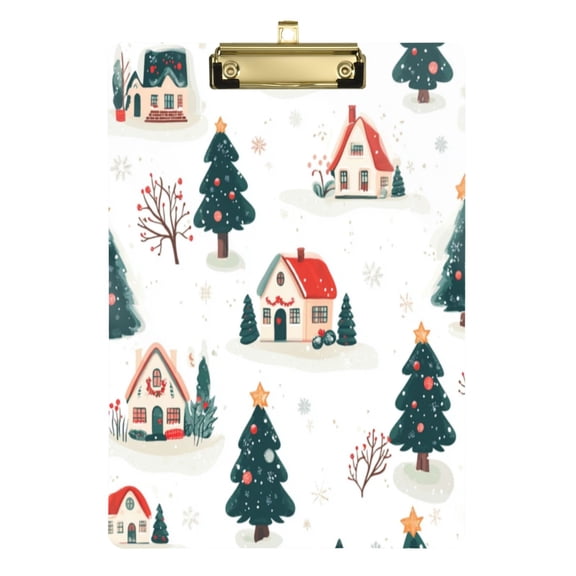 Acrylic Writing Board Silver12.5*9 Inch Clipboards Transparent Acrylic Material Suitable For Office Classroom Teachers Fashion Bloggers Stationery Enthusiasts Cartoon Cute Christmas House