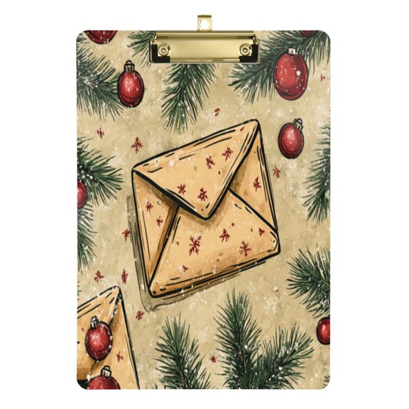 Acrylic Writing Board Silver12.5*9 Inch Clipboards Transparent Acrylic Material Suitable For Office Classroom Teachers Fashion Bloggers Stationery Enthusiasts Christmas Envelope