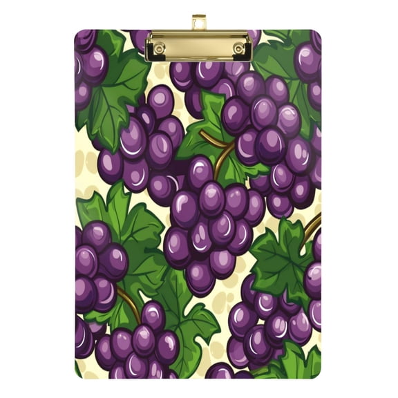 Acrylic Writing Board Silver12.5*9 Inch Clipboards Transparent Acrylic Material Suitable For Office Classroom Teachers Fashion Bloggers Stationery Enthusiasts Dark Purple Grape