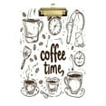 thumbnail image 1 of Acrylic Writing Tablet,Coffee Time Now12.5"×9"Rectangular One-sided Printed Clear Acrylic Writing Tablet., 1 of 8