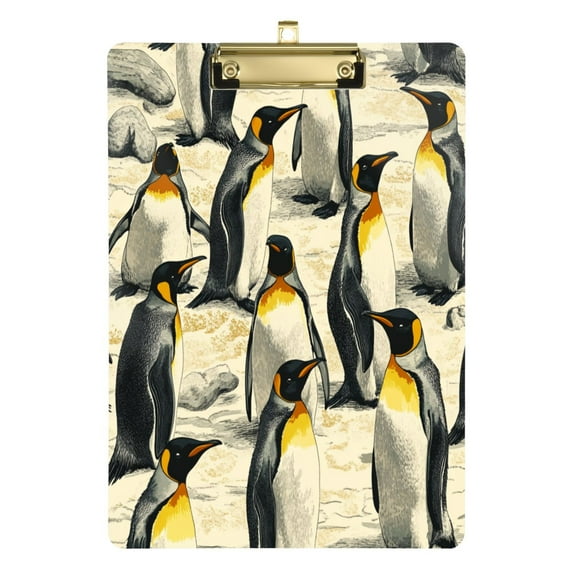 Acrylic Writing Tablet,King Penguin12.5"9"Rectangular One-sided Printed Clear Acrylic Writing Tablet.
