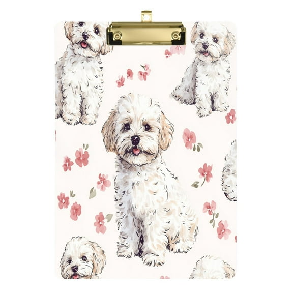 Acrylic Writing Tablet,Lovely Dog12.5"9"Rectangular One-sided Printed Clear Acrylic Writing Tablet.