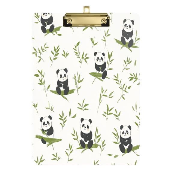 Acrylic Writing Tablet,Lovely Panda12.5"9"Rectangular One-sided Printed Clear Acrylic Writing Tablet.