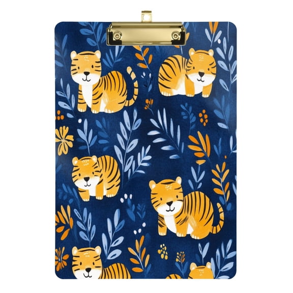 Acrylic Writing Tablet,Lovely Tiger12.5"9"Rectangular One-sided Printed Clear Acrylic Writing Tablet.