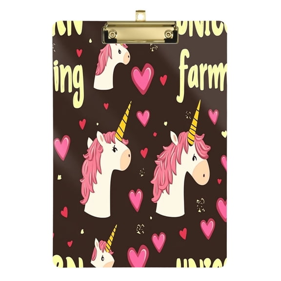 Acrylic Writing Tablet,Pink Mane12.5"9"Rectangular One-sided Printed Clear Acrylic Writing Tablet.