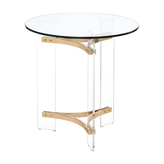 Acrylic and metal material - Round glass for aesthetics - Kitchen island side - Easy to assemble