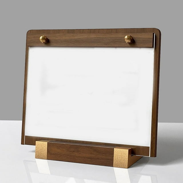 Acrylic desktop standing sign solid wood menu stand display stand