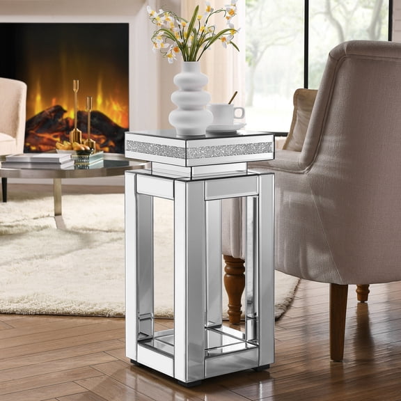 Acrylic - filled mirrored table | Great for small spaces | Enhances the aesthetic of your living area
