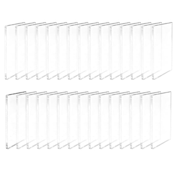 Acrylic magnet blanks, 30 Pack 2x2 Inch Transparent Fridge Magnets with Magnets & Adhesive, Perfect for DIY Photo Magnets, Locker Decor & Party Favors