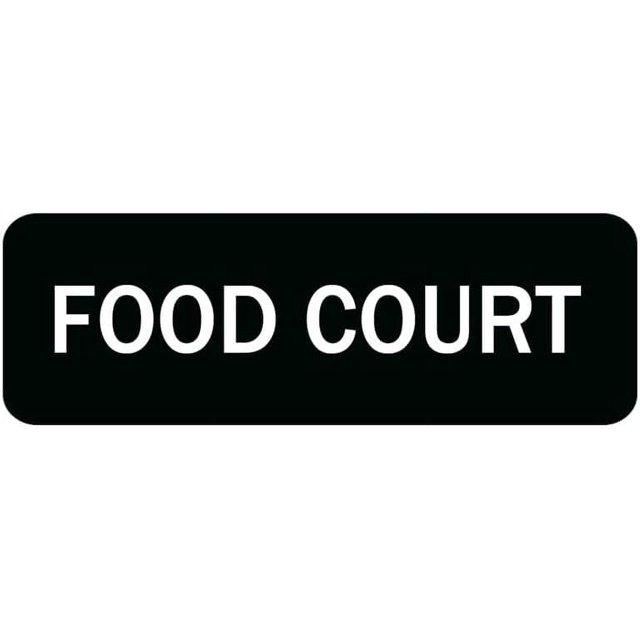 AcrylicFood Court Sign For Rest Stops Public Restrooms Restaurant