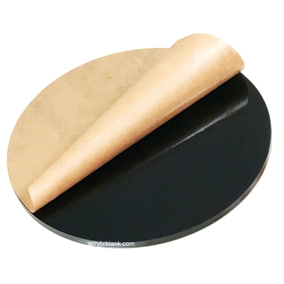 Acrylicblank Glossy Black Acrylic Circle Disc Round 10 Pieces (0.50" Diameter, 1/8" Thick Glossy Black) More Colors and Sizes Are Available