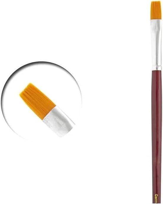 Acrylicos Vallejo No.2 Synthetic Flat Rectangular Round Handle Dry